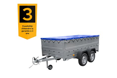 Remorque Double Essieux Garden Trailer Kipp Avec Roue Jockey