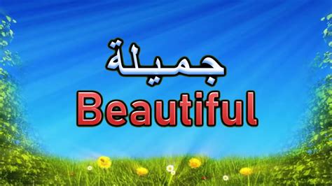 معنى كلمة Beautiful و عكسها في اللغة الإنجليزية Youtube