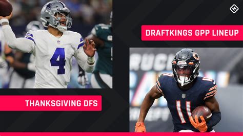 Thanksgiving Draftkings Picks Nfl Dfs Lineup Advice For Week 12