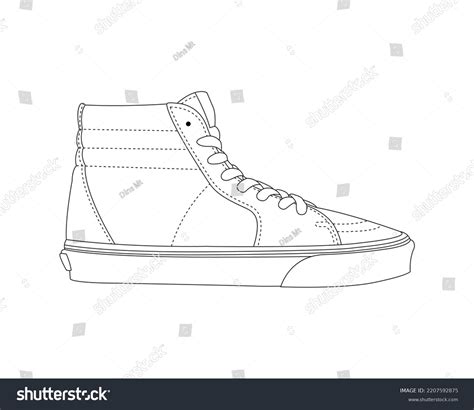 Shoes Drawing Outline Art Stock Vector (Royalty Free) 2207592875 | Shutterstock