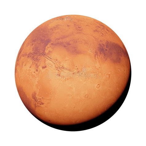 De Rode Planeet Mars Met Het Manen Phobos En Deimos Een Deel Van De