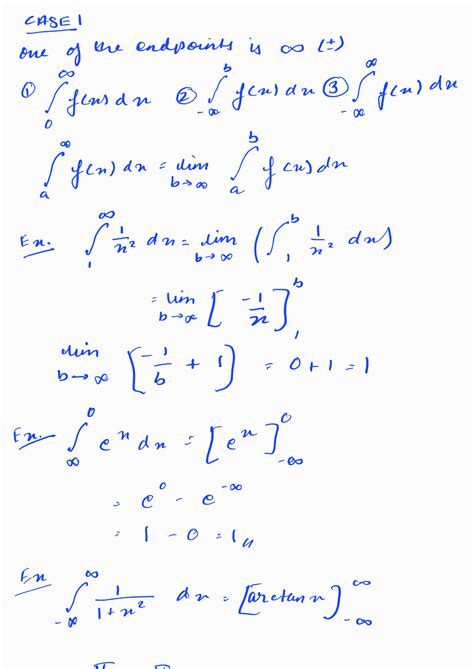 Calculus Ii Improper Integrals Casei One Of The Endpoints Is 8 8 B 8