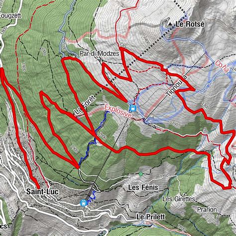 Parcours N 2 Cabane Bella Tola E Bike BERGFEX Radfahren Tour