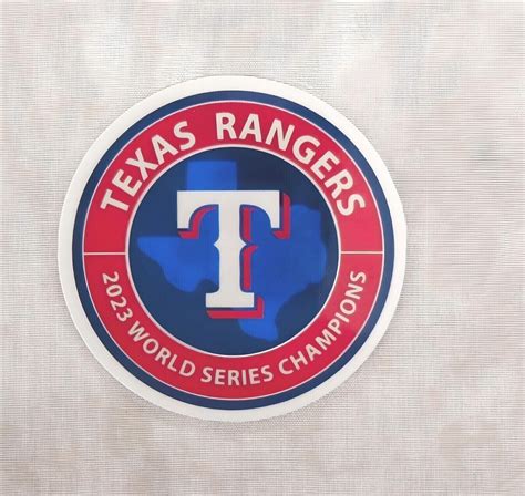 Texas Rangers Sticker Vinyl Mlb Decal World Series Champions