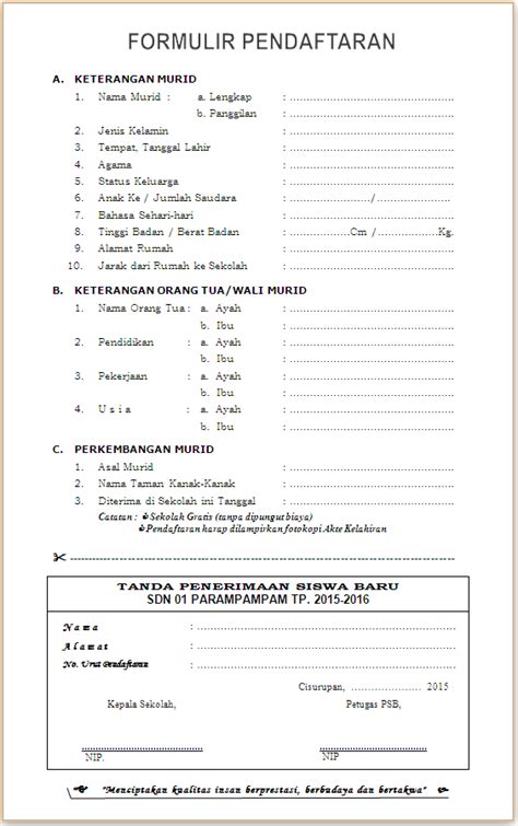 Cara Membuat Formulir Pendaftaran Sekolah Homecare