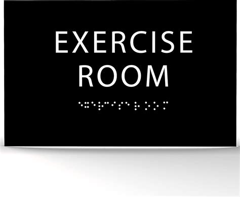 Ada Central Signs 6 X4 Exercise Room Sign Ada Compliant Tactile