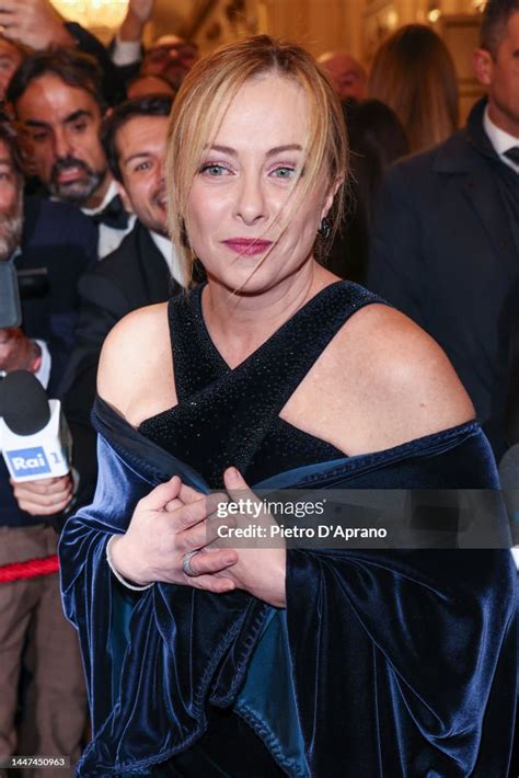 Giorgia Meloni attends the 2022-2023 Season Inauguration at Teatro ...