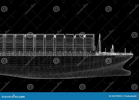 De Lading Van Het Containerschip Stock Illustratie Illustration Of