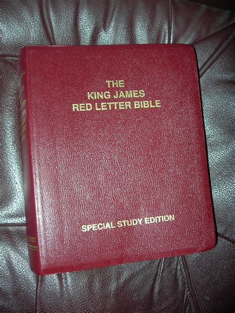 THE KING JAMES RED LETTER BIBLE Special Study Edition LARGE PRINT