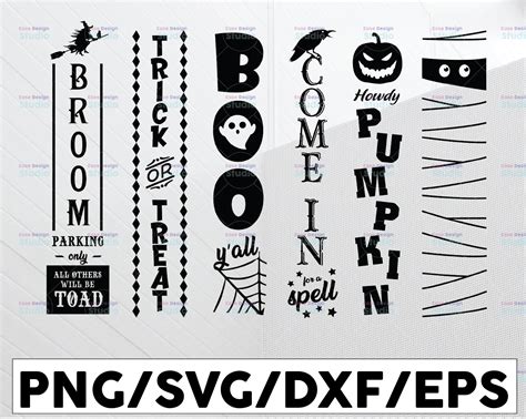 Halloween Porch Sign Svg Bundle Halloween Sign Bundle Halloween Svg