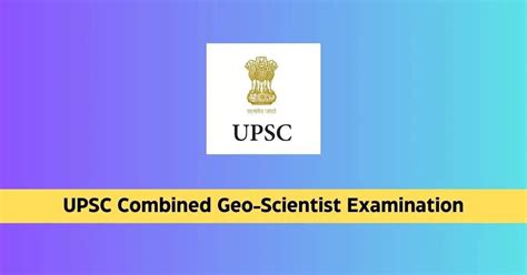 UPSC Geologist Geo Scientist CGSE Main Exam 2023 Results Out Check