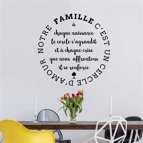 Sticker Citation Notre Famille Cest Lamour Stickers Citations