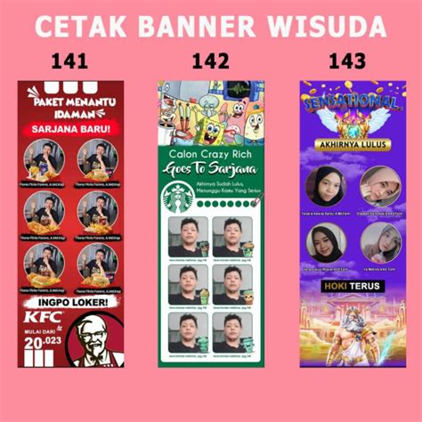 Jual Cetak X Banner Baner Benner Wisuda Wedding X Shopee Indonesia