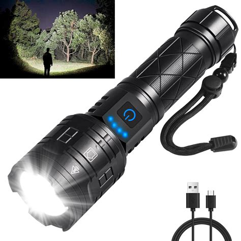 Buy Rechargeable Flashlights High Lumens Lm Powerful Flashlights