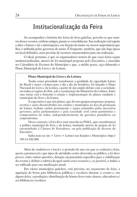 Como Organizar Feiras De Livros PDF