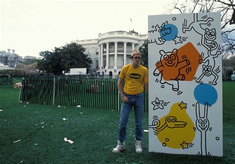 Twixnmix Easter At The White House 1988 Keith Haring Painted A Mural