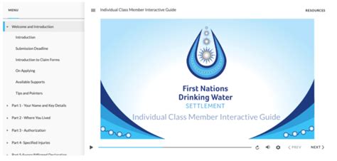 Interactive Guide First Nations Drinking Water