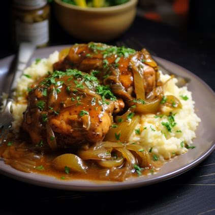 Smothered Chicken Thighs In Onion Gravy Mendel Library