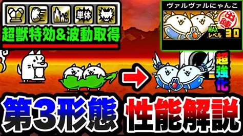 【にゃんこ大戦争】波動and超獣特効取得で超強化！ヴァルヴァルにゃんこを徹底解説！【まめまめにゃんこ第3形態】【にゃんこ大戦争初心者】【リュウの