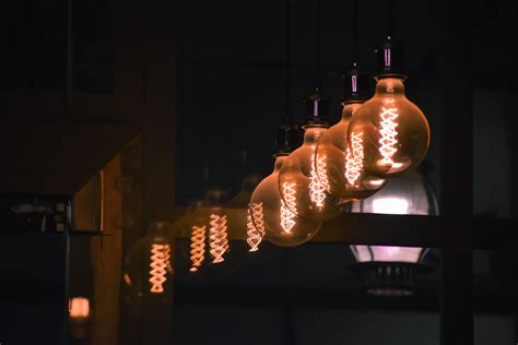 Lamp Aisle Light Fixture In A Row Lighted Machine Bulbs Sphere