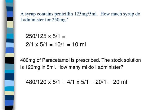 Ppt Drug Calculation Formula Powerpoint Presentation Free Download