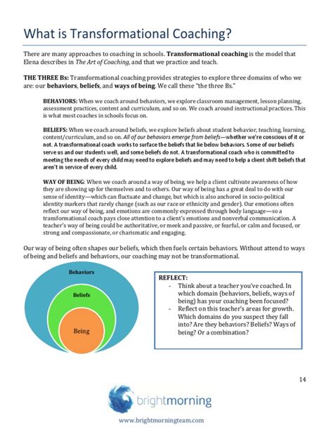 What Is Transformational Coaching Pdf Classroom Management Education Theory