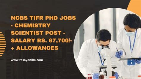 Ncbs Tifr Phd Jobs Chemistry Scientist Post