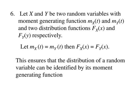 Ppt Use Of Moment Generating Functions Powerpoint Presentation Free Download Id3220862