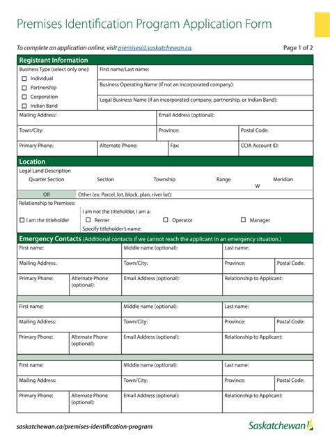 Fillable Online Premise Identification Account Application Fax Email