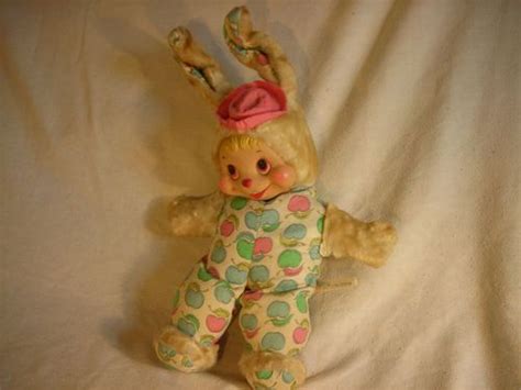 Vintage 50s Beloved Rushton Rubber Faced Bunny Rabbit Baby Doll