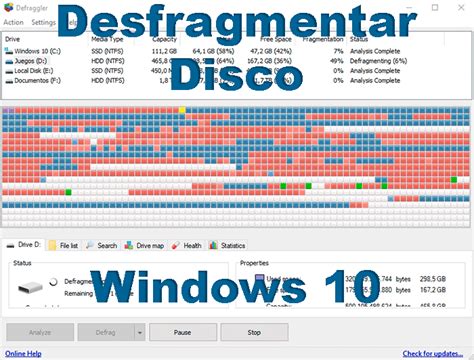 Cómo desfragmentar disco Windows 10