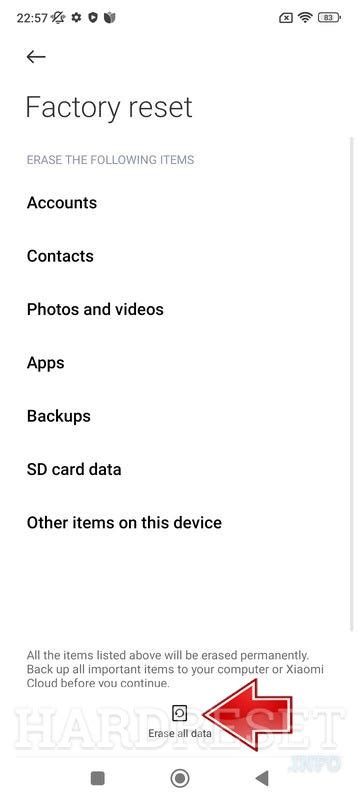 Jak przywrócić ustawienia fabryczne REDMI Note 12 4G HardReset info