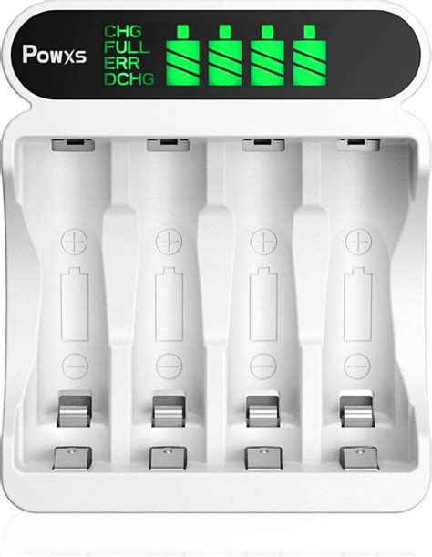 Powxs Slot Lcd Battery Charger For Aa Aaa Rechargeable Batteries