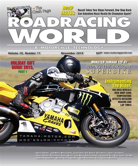 November 2015 Roadracing World Magazine Motorcycle Riding Racing