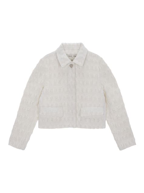 Musinsa Matin Kim Button Up Tweed Crop Jacket In Ivory