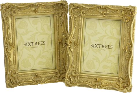 Shabby Chic Style Very Ornate Antique Gold Photo Frame For 7 X5 175x125mm Pictures Chelsea