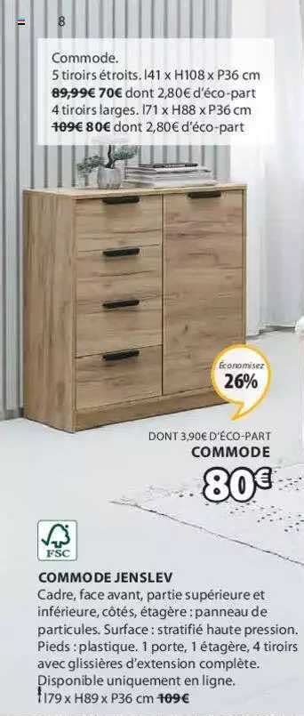 Offre Commode Jenslev Chez Jysk