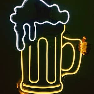 Beer Mug LED Neon Sign Bar Pub Man Cave Decor Beer Lover Gift