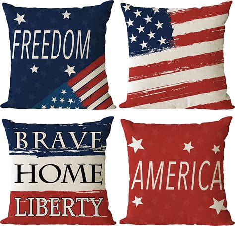 Jxnuo Pillow Covers Patriotic Pillow Covers Th Of July Pillow Covers