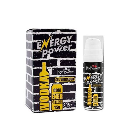 Gel Vibrador Energy Power Vodka Energético 15gr Hot Flowers Sex