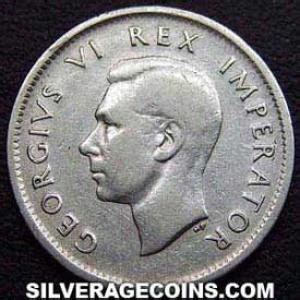 1937 George VI South African Silver Sixpence Silver Age Coins