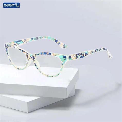 Seemfly Gafas De Lectura Con Luz Azul Para Mujer Anteojos Estampados C