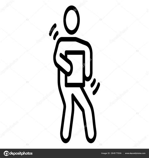 Man Carrying Box Icon Line Design Stock Vector By ©vectorspoint 284577006