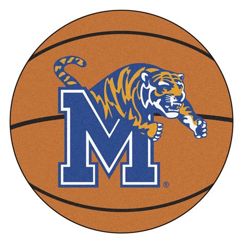 27 Yellow And Blue Ncaa University Of Memphis Tigers Basketball Shape