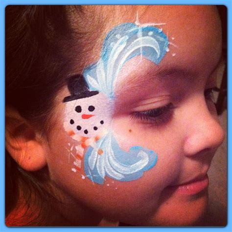 Winter Snowman Face Paint Eye Design Face Painting Face Paint Snowman Faces