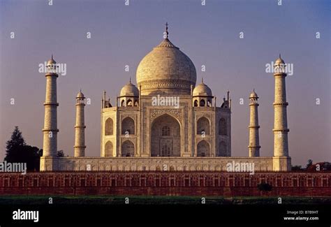 The Taj Mahal Taken From Across The Yamuna River Agra India Stock