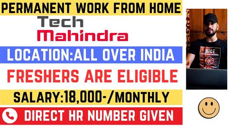 Tech Mahindra Work From Home Job Real Work From Home Job Easy Work