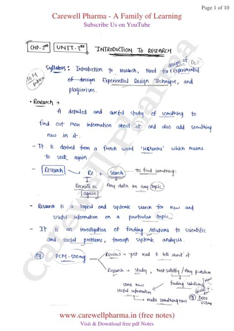 Unit Biostatistics And Research Methodology Th Semester B