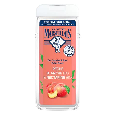 Le Petit Marseillais Gel Douche Bain Extra Doux P Che Blanche Bio Et