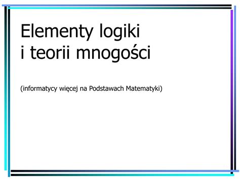 PPT Analiza Matematyczna część 1 PowerPoint Presentation free